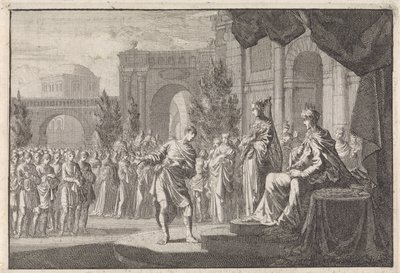 Hyrcanus before the Throne of Ptolemy Philadelphus by Jan Luyken