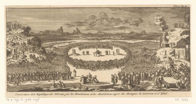 Israelites Offering Burnt and Peace Offerings on Mounts Ebal and Gerizim by Jan Luyken