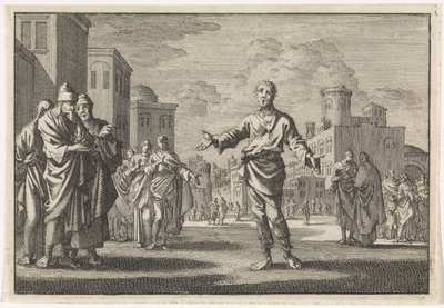 Jesus, Son of Ananus, Walks Through the Streets of Jerusalem by Jan Luyken
