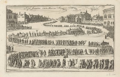 Funeral Procession of Queen Mary II Stuart, 1695 by Jan Luyken
