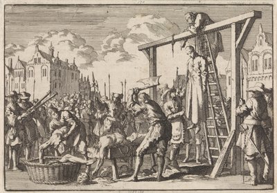 In London, the Jesuit William Ireland is Hanged and John Grove is Quartered for a Planned Regicide, 1679 by Jan Luyken