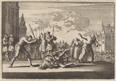 Execution of Imperial War Commissioner Cronsbruck in Mainz, 1691 by Jan Luyken