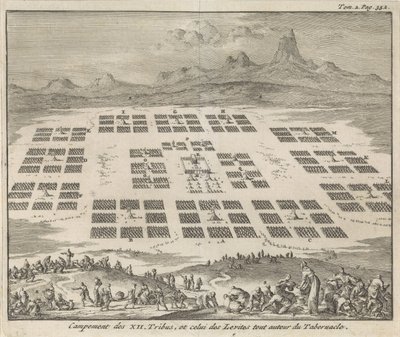Tent Camps of the Twelve Tribes of Israel Arranged Around the Tabernacle by Jan Luyken