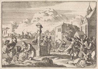 Persecution of Protestants by Marsaut in Niort, 1682 by Jan Luyken
