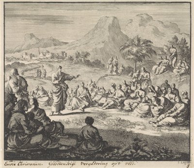 Early Christians Listening to a Sermon in the Wilderness by Jan Luyken