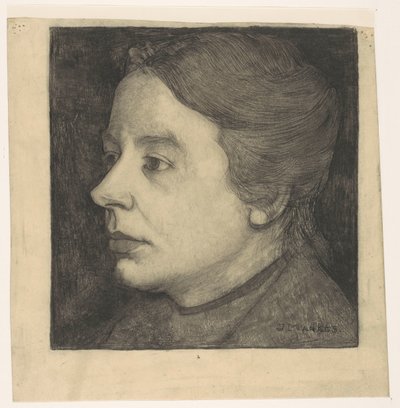 Portrait of Anne Mankes-Zernike by Jan Mankes (signed by artist)