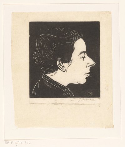 Portrait of Anne Zernike by Jan Mankes (signed by artist)