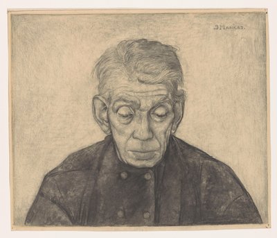 Portrait of Douwe de Groot by Jan Mankes (signed by artist)