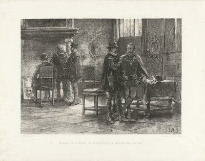Meeting of Orange with Egmond at Willebroek, 1567 by Jan Mesker