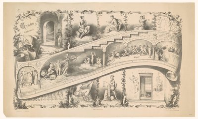 Depiction of the Career of a Leiden Student, 1871 (Gradus Academici) by Jan Mesker