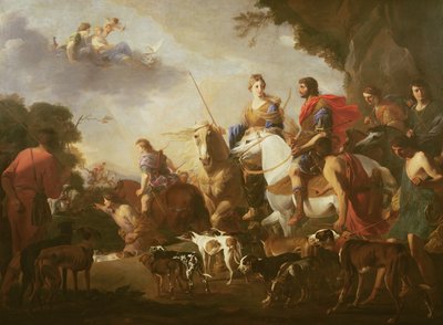 Dido and Aeneas Hunting by Jan Miel