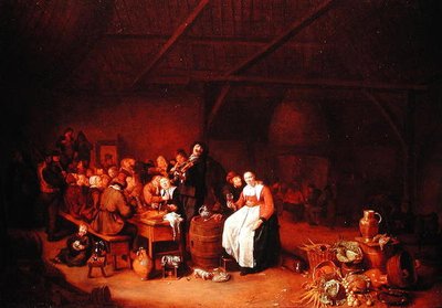 Peasants Feasting in a Country Inn by Jan Miense Molenaer
