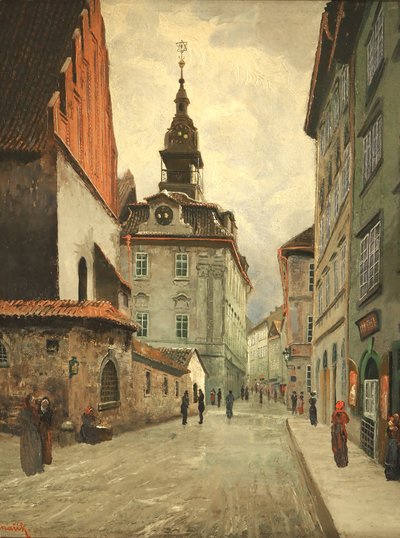 The Old New Synagogue and the Jewish Town-Hall, Prague by Jan Minarik
