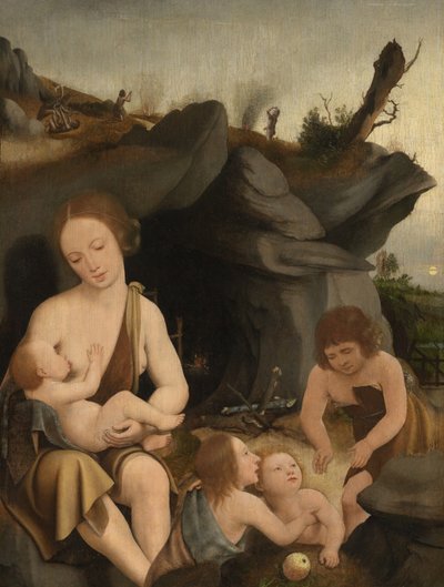 Eve and Four Children by Jan Mostaert