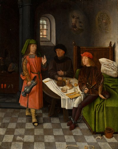 Joseph Explaining the Dreams of the Baker and the Cupbearer by Jan Mostaert