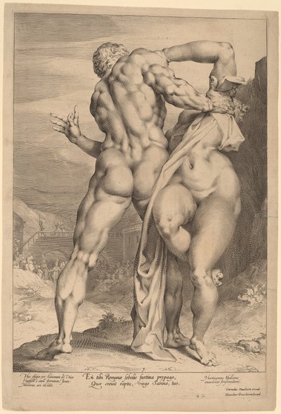 The Rape of a Sabine Woman (View from Behind) by Jan Muller, after Adriaen de Vries