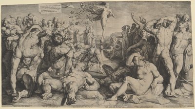 Fortune Distributing her Gifts by Jan Muller, after Cornelis Cornelisz van Haarlem