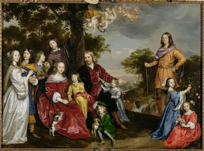 Portrait of W. van der Kerckhoven and his family, 1652 by Jan Mytens or Mijtens