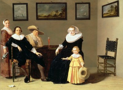Dutch Family in an Interior by Jan Olis