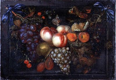 Still Life of Fruit in a Stone Niche by Jan Pauwel the elder Gillemans