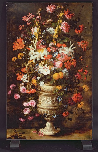 Flowers in a Figured Vase by Jan Peeter Brueghel