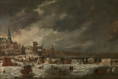 The Frozen Scheldt in Antwerp by Jan Peeters