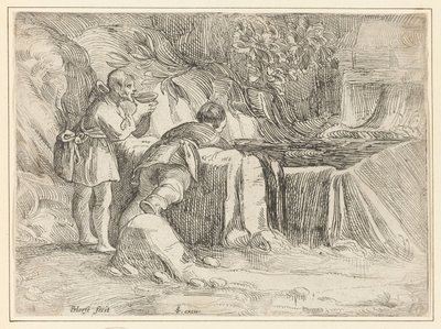 Two Men at a Well by Jan Philipsz. van Bouckhorst
