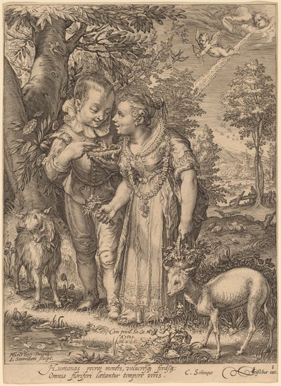 Spring by Jan Pietersz Saenredam after Hendrik Goltzius