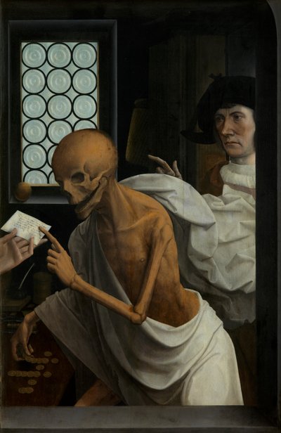 (detail) Death and the Miser, c.1515-21 by Jan Provoost