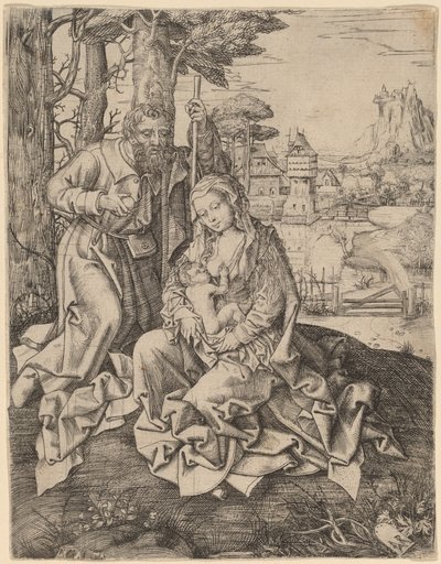 The Holy Family in a Landscape by Jan Rombouts the Elder