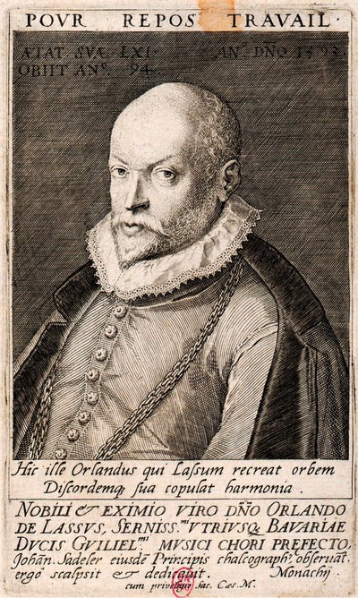 Portrait of the Composer Orlando di Lasso by Jan Sadeler