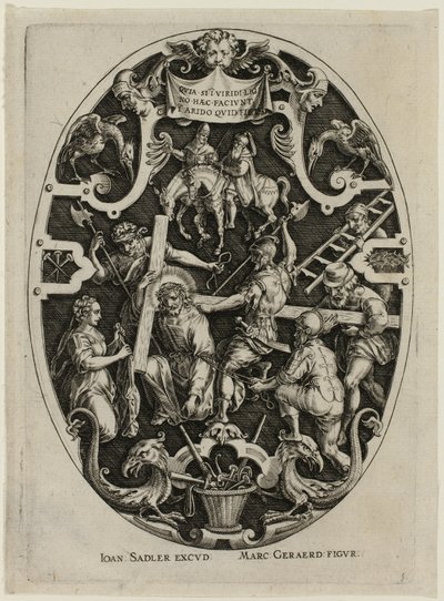 Carrying of the Cross, from Passion of Christ by Jan Sadeler I