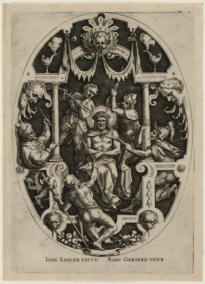 Crowning with Thorns, from Passion of Christ by Jan Sadeler I