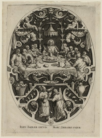 Last Supper, from Passion of Christ by Jan Sadeler I