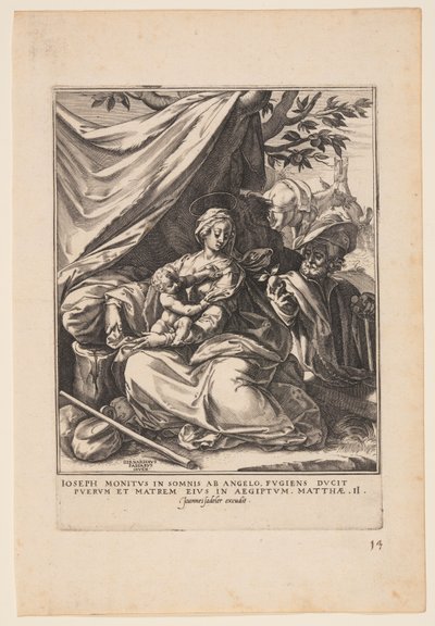 Rest on the Flight into Egypt by Jan Sadeler I