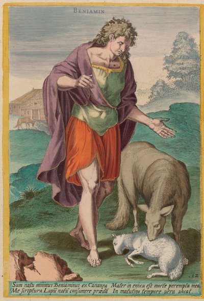 Benjamin by Jan Sadeler I after Crispen van den Broecke