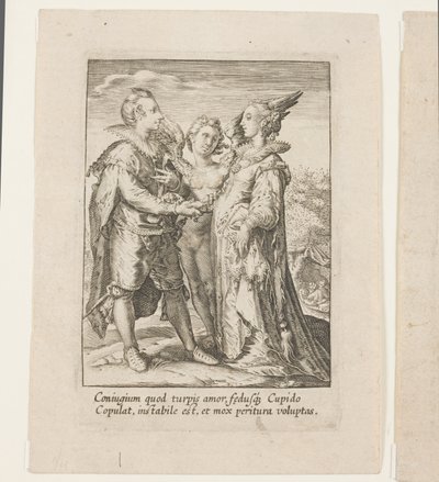 A Marriage Founded Solely on Pleasure, Presided over by Eros by Jan Saenredam