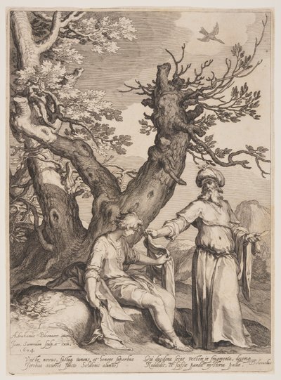Ahajah Divides his Cloak into Twelve Parts, from Four Scenes from the Life of the Prophets, Isaiah, Ahajah and Elisha by Jan Saenredam