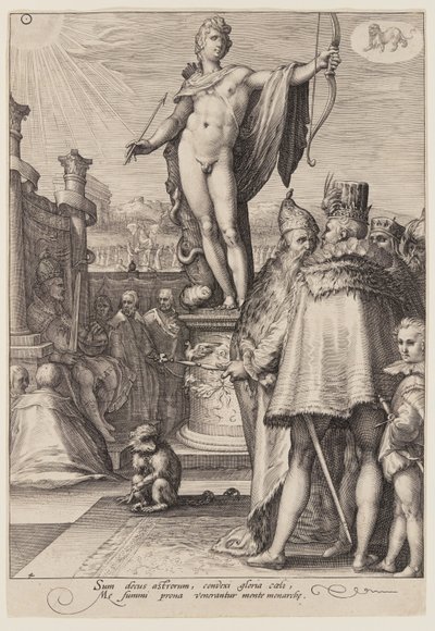 Apollo Presiding over the Arts of Government, from Seven Planetary Gods by Jan Saenredam