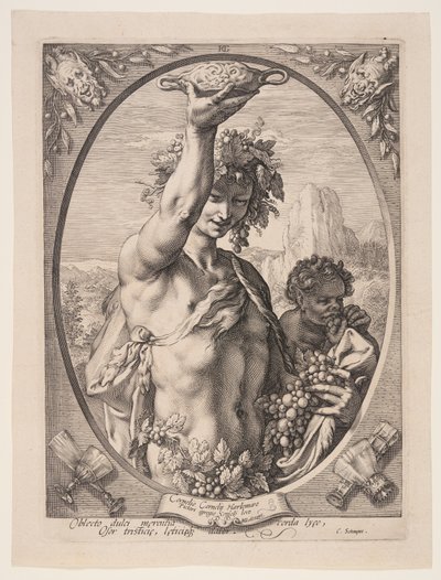 Bacchus, from Three Pagan Gods and Goddesses by Jan Saenredam