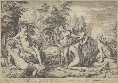 Diana discovers the pregnancy of Callisto by Jan Saenredam