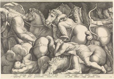Frieze with the Punishment of Niobe (Plate 2) by Jan Saenredam