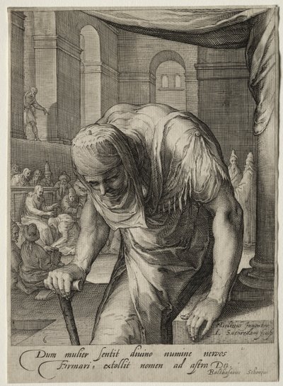 Heroines of the New Testament: The Crippled Woman Healed by Christ by Jan Saenredam