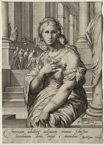 Heroines of the New Testament: The Woman Taken in Adultery by Jan Saenredam