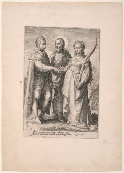 Marriage for Spiritual Love, from Three Kinds of Marriages by Jan Saenredam