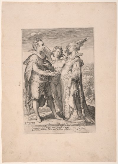 Marriage for Worldly Love, from Three Kinds of Marriages by Jan Saenredam