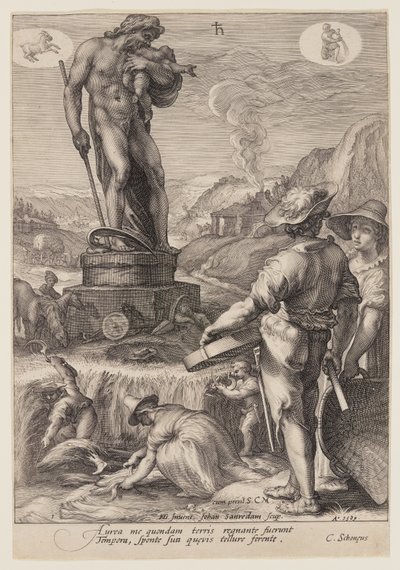 Saturn Presiding over Agriculture, from Seven Planetary Gods by Jan Saenredam