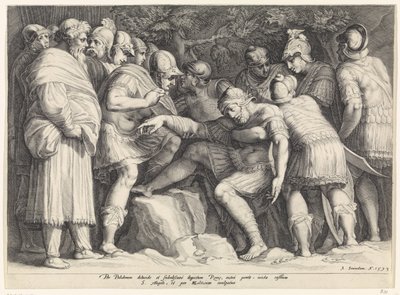 Scipio Carried by His Sons from the Battlefield by Jan Saenredam