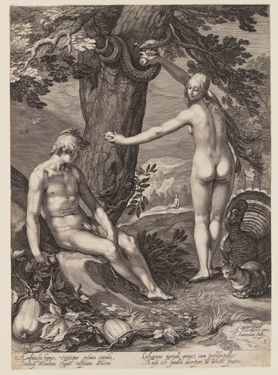 Temptation of Man, from History of the First Parents of Man by Jan Saenredam