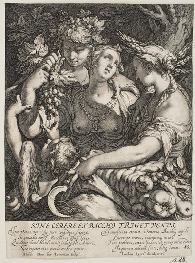 The Alliance of Venus with Bacchus and Ceres by Jan Saenredam